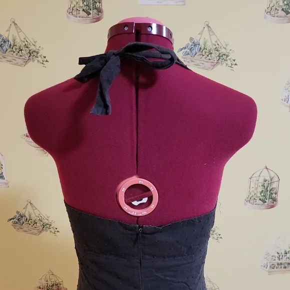 Black Ruched Halter Sundress - Picture 5 of 8